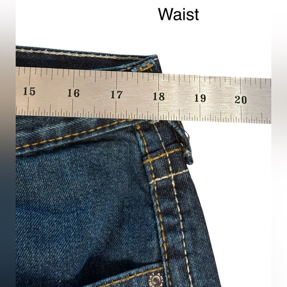 Ariat Men’s Jeans Tag 36x34 Traditional Relaxed Bootcut Dark Wash Western Denim - Picture 12 of 16